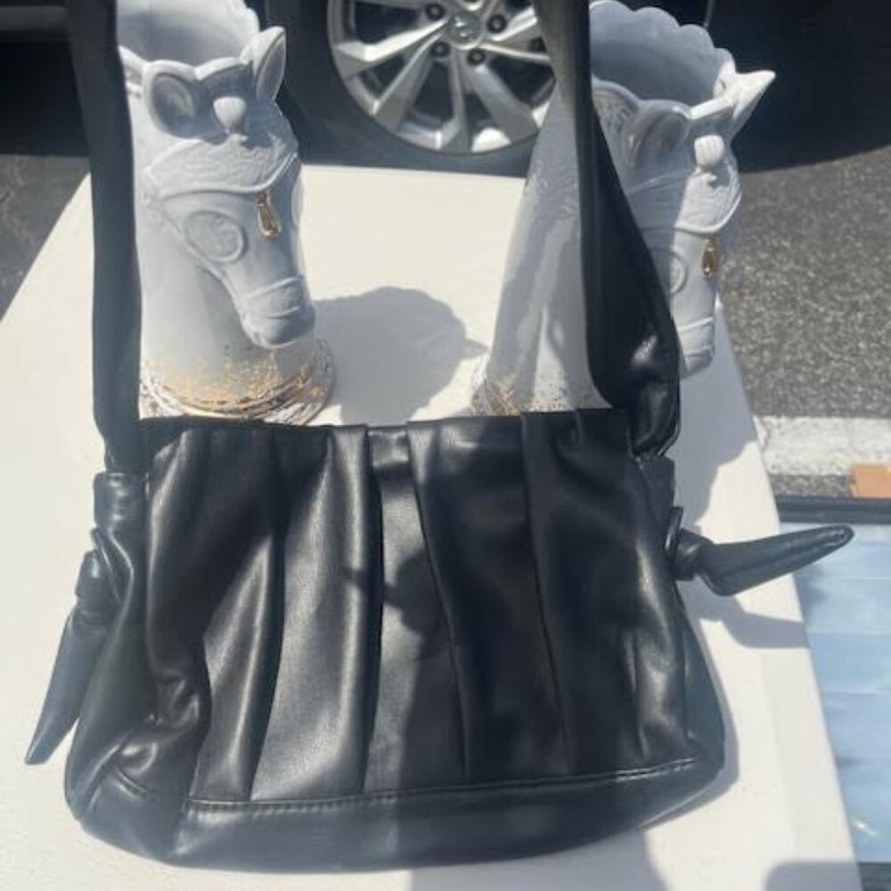 Bloomingdales AQUA Black cross body bag